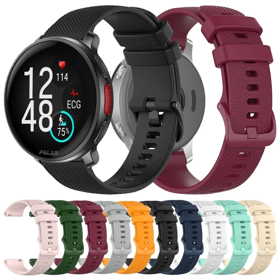 20 22 mm Silikónový remienok pre polárny Vantage V3 M2/M GRIT X PRO TITAN SPORT RAKTÁBE PRE POLÁRNE IGNITE 3 2 UNITE PACER BANDAPLE BREAPET