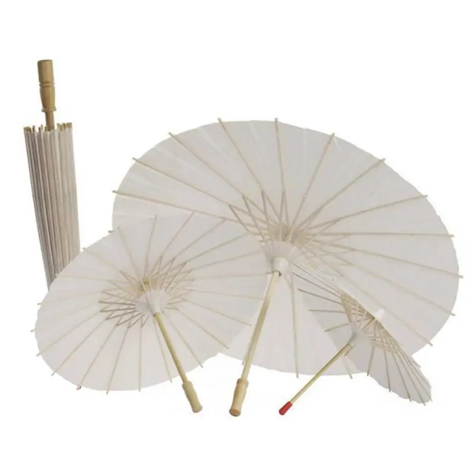 20/30/40 cm DIY biely papier dáždnik Staroveký čínsky slnečný krém Dáždnik vintage anime maľba Dance Dance rekvice cosplay dáždnik