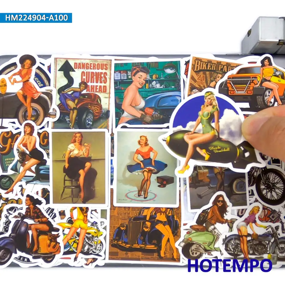 20/30/50/100 klice retro sexy krása plagát Lady Pinup Girls Funny Stickers for Car Phone Motorcycle batožina Nálepka na bicykle pre laptop