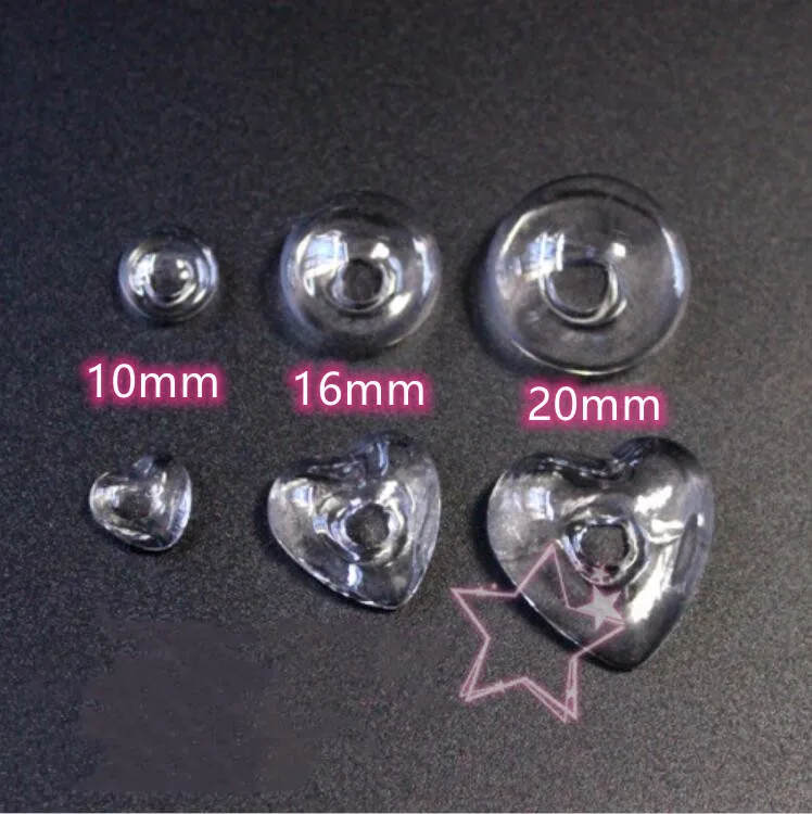 20/30/50/100x huby Srdce Srdce Bubble Bubble Liquid Rings Lucky Luads Feping Inside Glass Globe Fľaša šperky doplnky