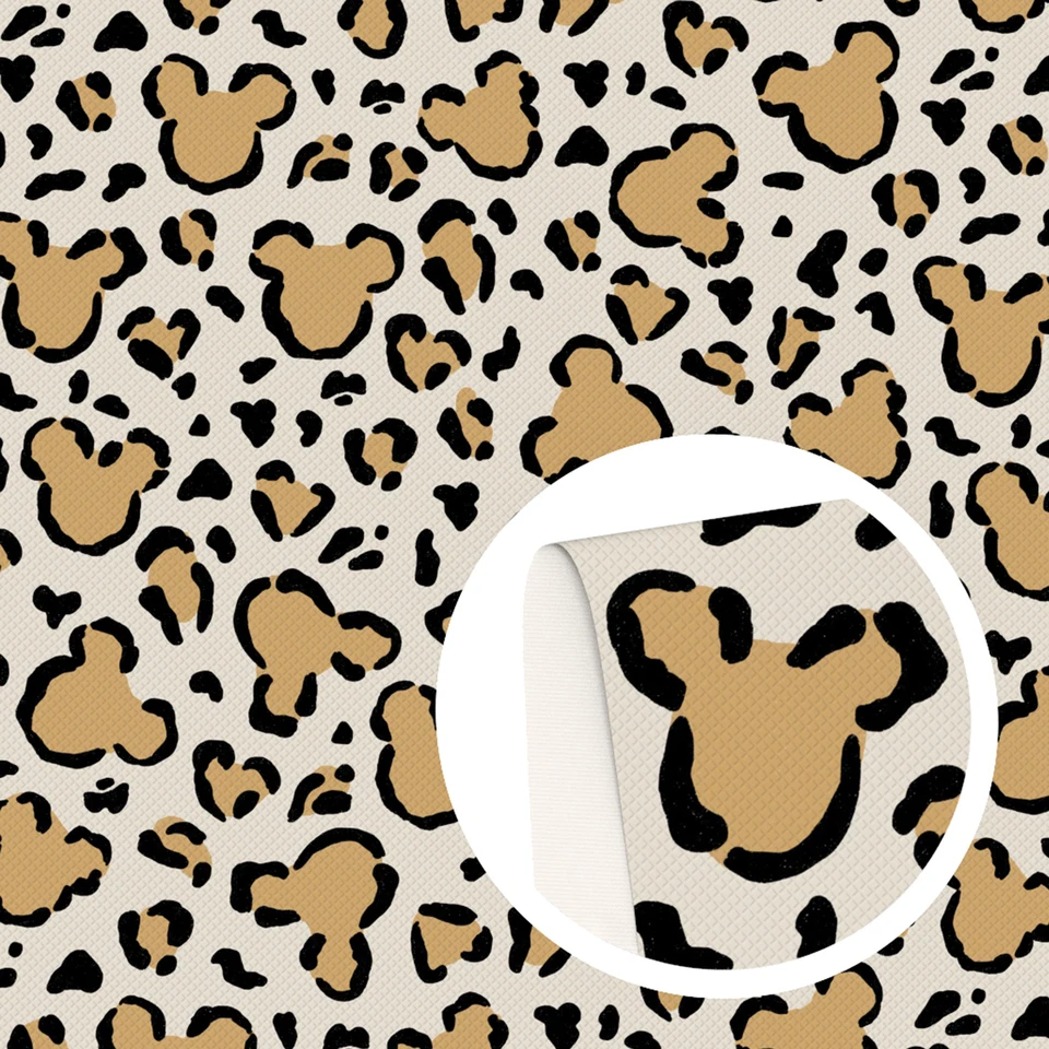 20*33 cm leopard Mickey Litchi Lvi Lychee Texture Faux Leathertet Syntetická kožená látka pre luky kožené remeselníky materiál