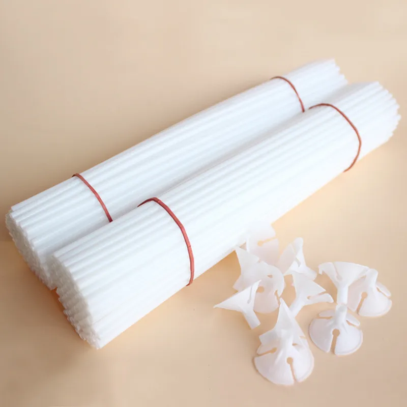 20/40/60ks latex Balón Balon Stick 30 cm Hand Balloons Držiteľ s šálkami klipov Svadobné narodeninové oslavy dekorácie Balónky