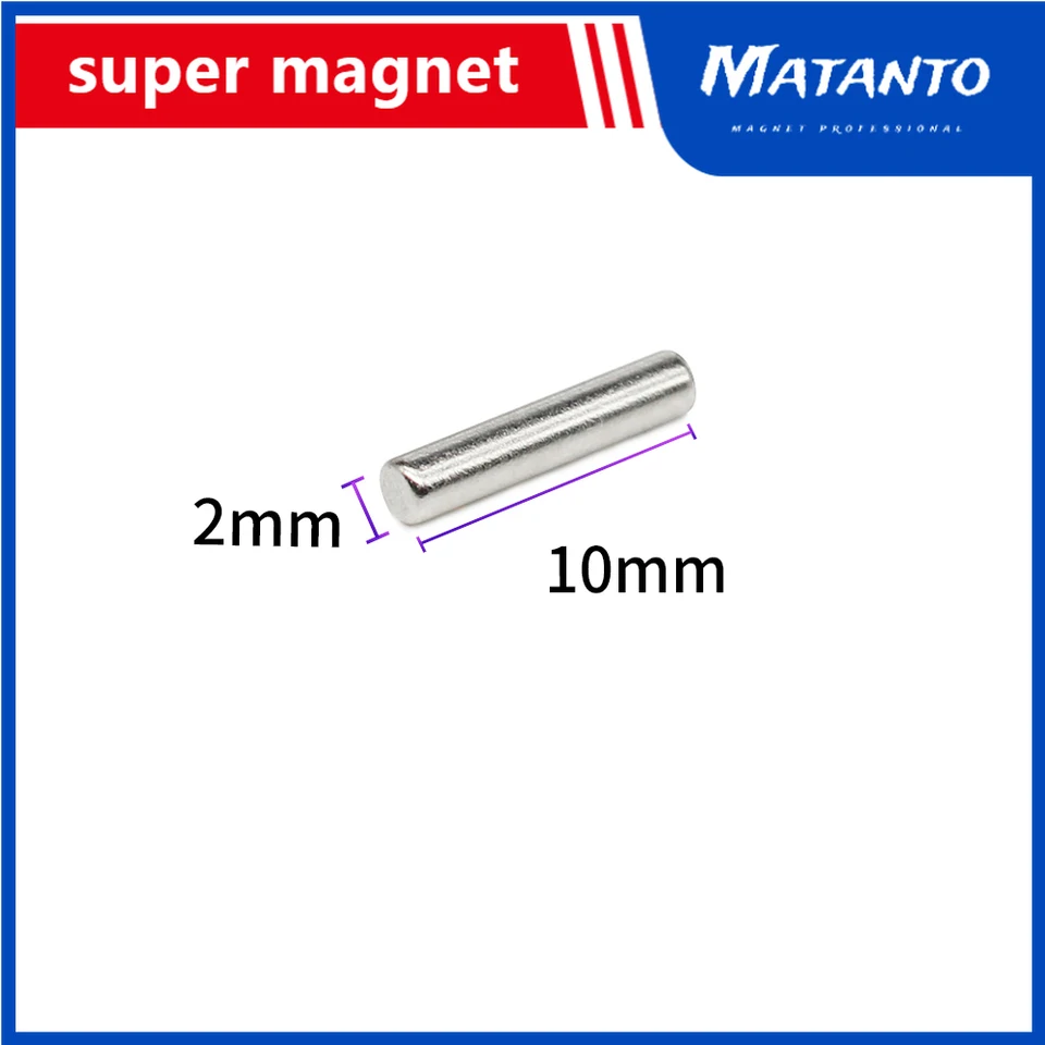 20/50/100/200/500/1 000 pcs Round Magnet Mini Small N35 2x10 mm Super silný magnet permanentný silný zriedkavý neodymium magnet magnetu