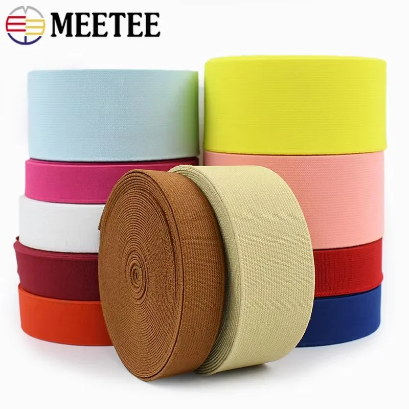 20-50 mm 2 metrov Elastic Band pre pások Soft Skin Gumbs Stretch Webbing Ribbon Tape Šitové doplnky oblečenia