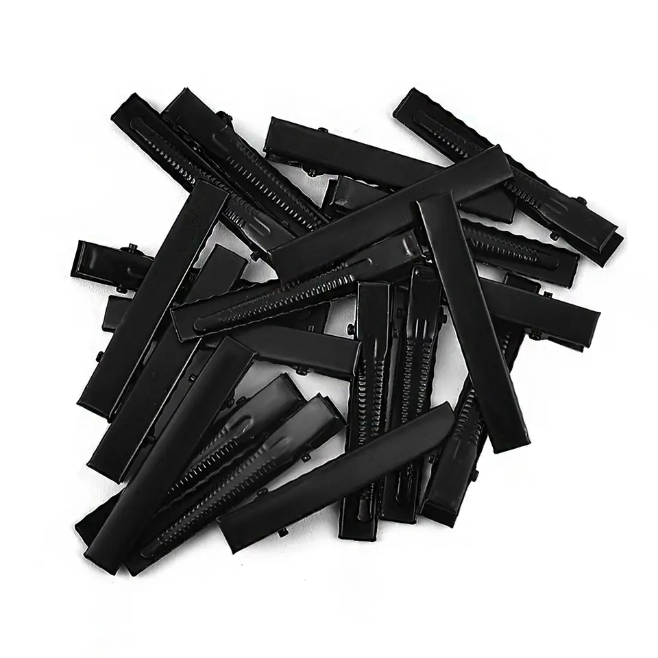 20/50ks čierny klipový klipový klipový klipový klipový klip Apsplear 3,2/4/4,5/5,5 cm nálezy vlásenky Krokodílové sponky Hromadné kovové vlasové prvky