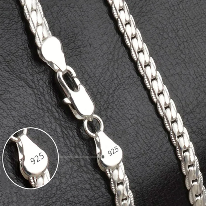 20-60 cm 925 Sterling Silver Luxury Design Design Noble náhrdelník pre ženy mužov módne svadobné zásnubné šperky