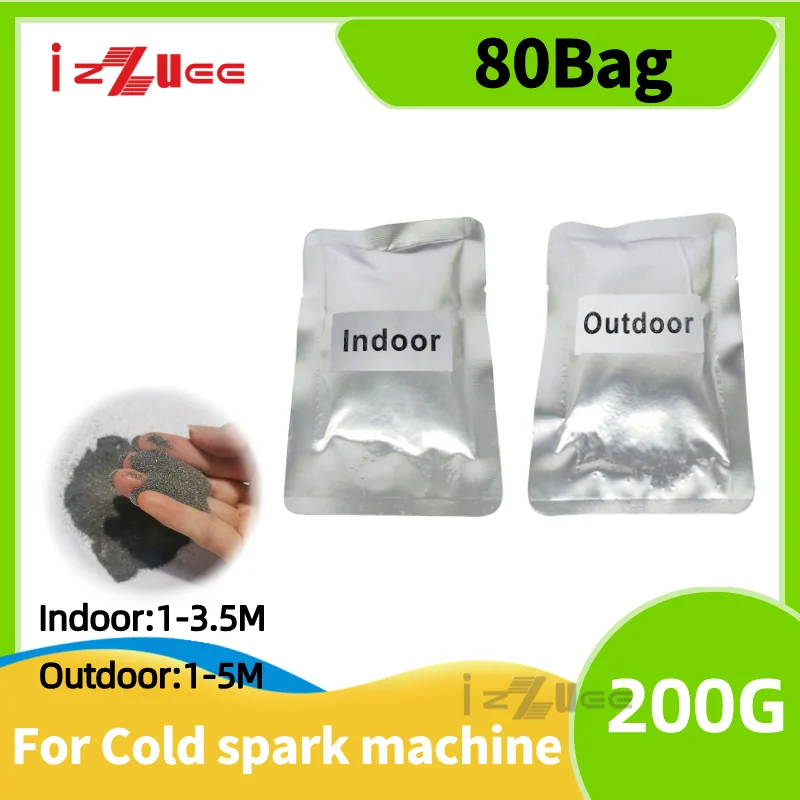 20-80BAG TI Prášok 200g pre pyrotechniku ​​stroj vonkajší vnútorný iskra Sparkr Spark Metal Titánový prášok Fireworks Materiály