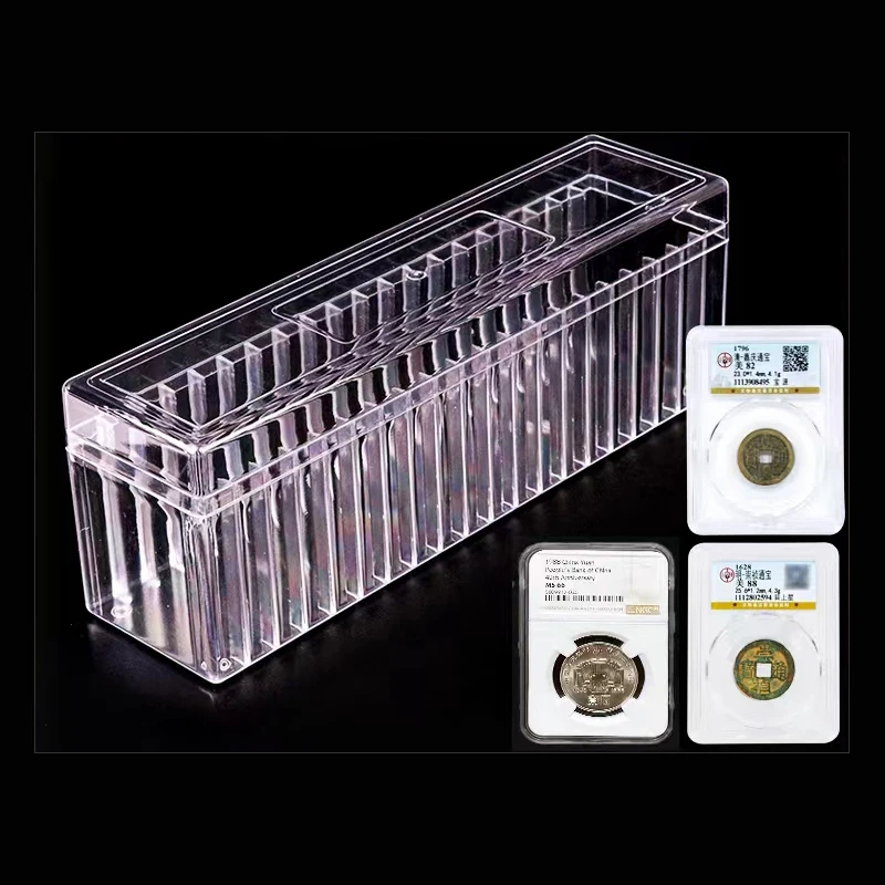 20 certifikovaných stupňov PCGS NGC SLAB COIN DRIEB COIN COIN Transparent Box Coins Protection Storage Pamätné zbierky mincov