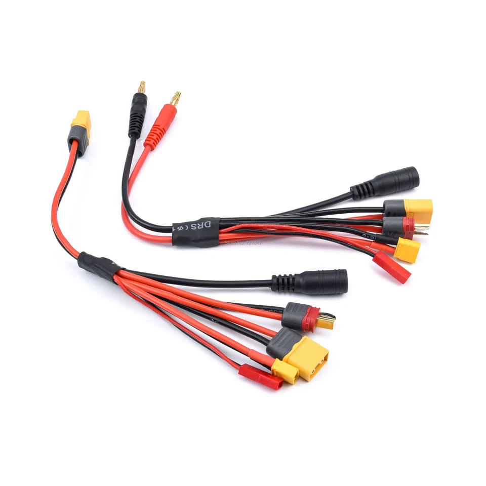 20 cm 16awg 4,0 mm banánový zástrčka XT60 až 18awg XT60 XT30 DC5.5 nabíjačkový adaptér pre IMAX B6 ISDT Charger RC FPV Racing Drone