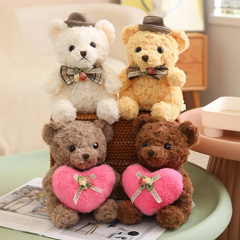 20 cm 8 štýlov roztomilý medvedí plyšová hračka Flaffy Fluffy Bear Doll Doll Kawaiisoft Lovers Svadobný darček