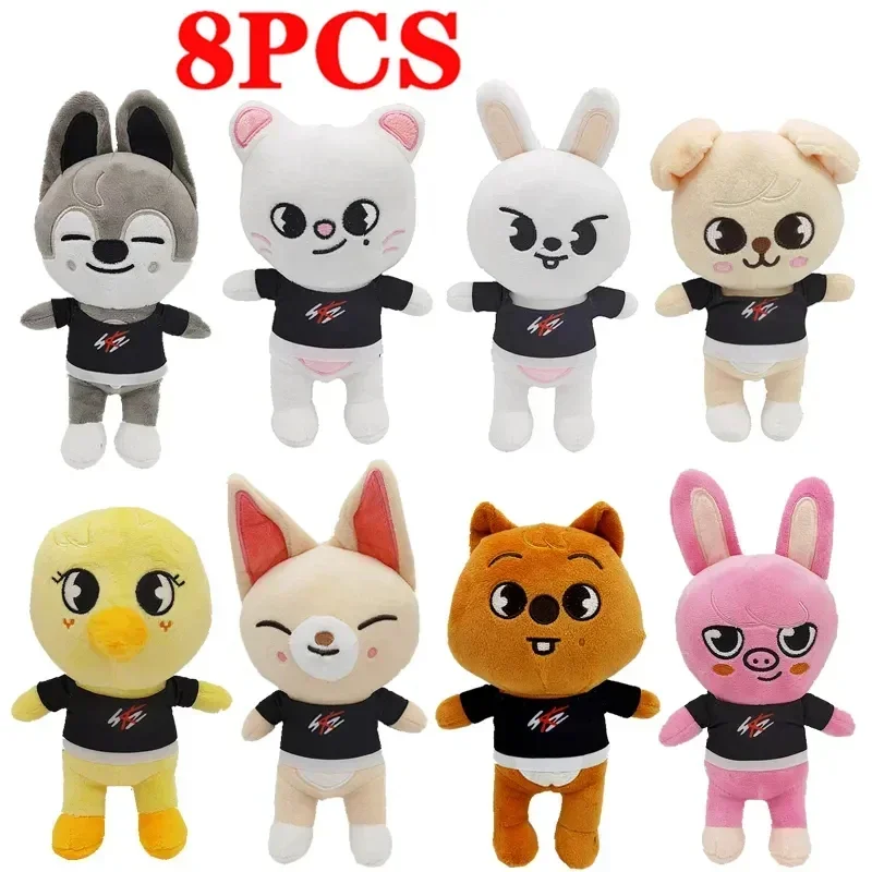 20 cm 8ks/set plyšová hračka kawaii skzoo bludná plyšová karikatúra plnená zvieracia bábika kawaii spoločné hračky