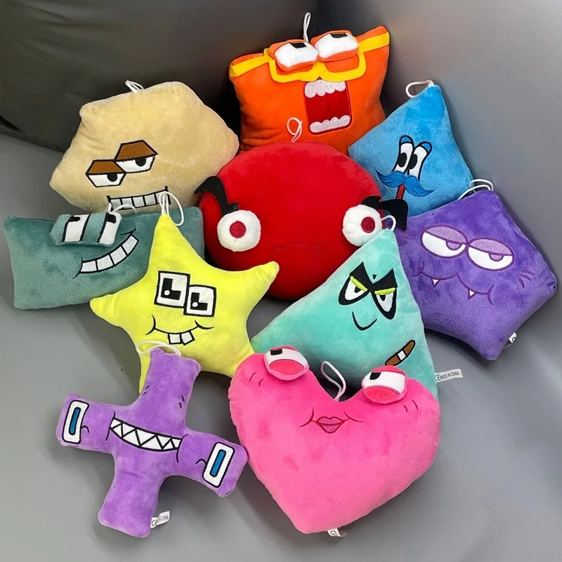 20 cm abeceda tradície plyšový tvar hračky Hviezda Srdce 10 Štýly Animal Plushie Education Doll pre dieťa Dospelé narodeniny Vianočný gif Gif
