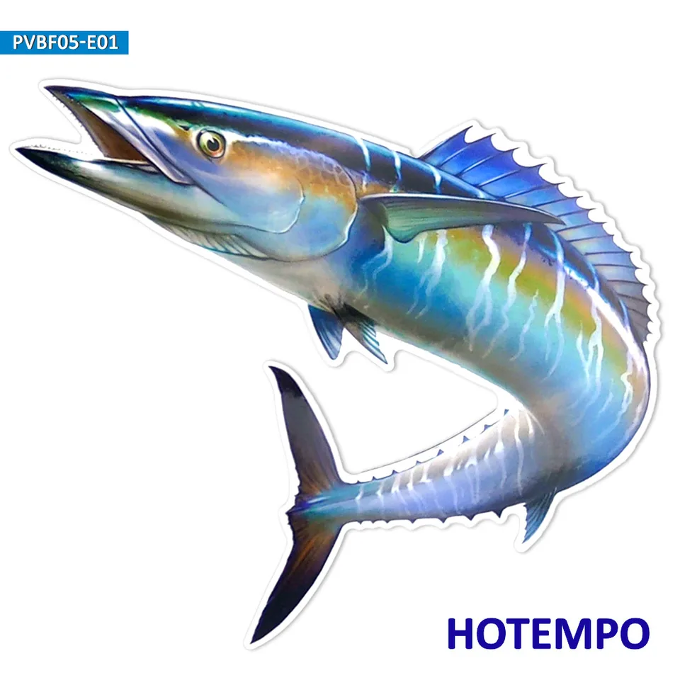 20 cm Blue Marlin Indian Spearfish Fish Outdoor Vonkajšia veľkosť Vodotesné nálepky automobilov pre člnské skrinky Rybár rybárska nálepka