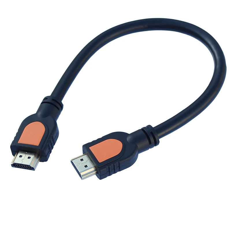 20 cm HD-kompatibilný kábel Muž Goldden Paned krátke konektorový kábel kábla 1080p v1.4