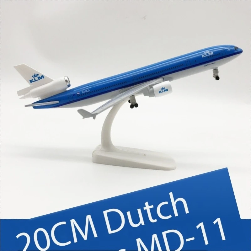 20 cm Holland MD-11 zliatiny Model zliatiny MD-11 Airlines Casting Plane Model Model Plane Plane Wheel Color Outing Gear Gear