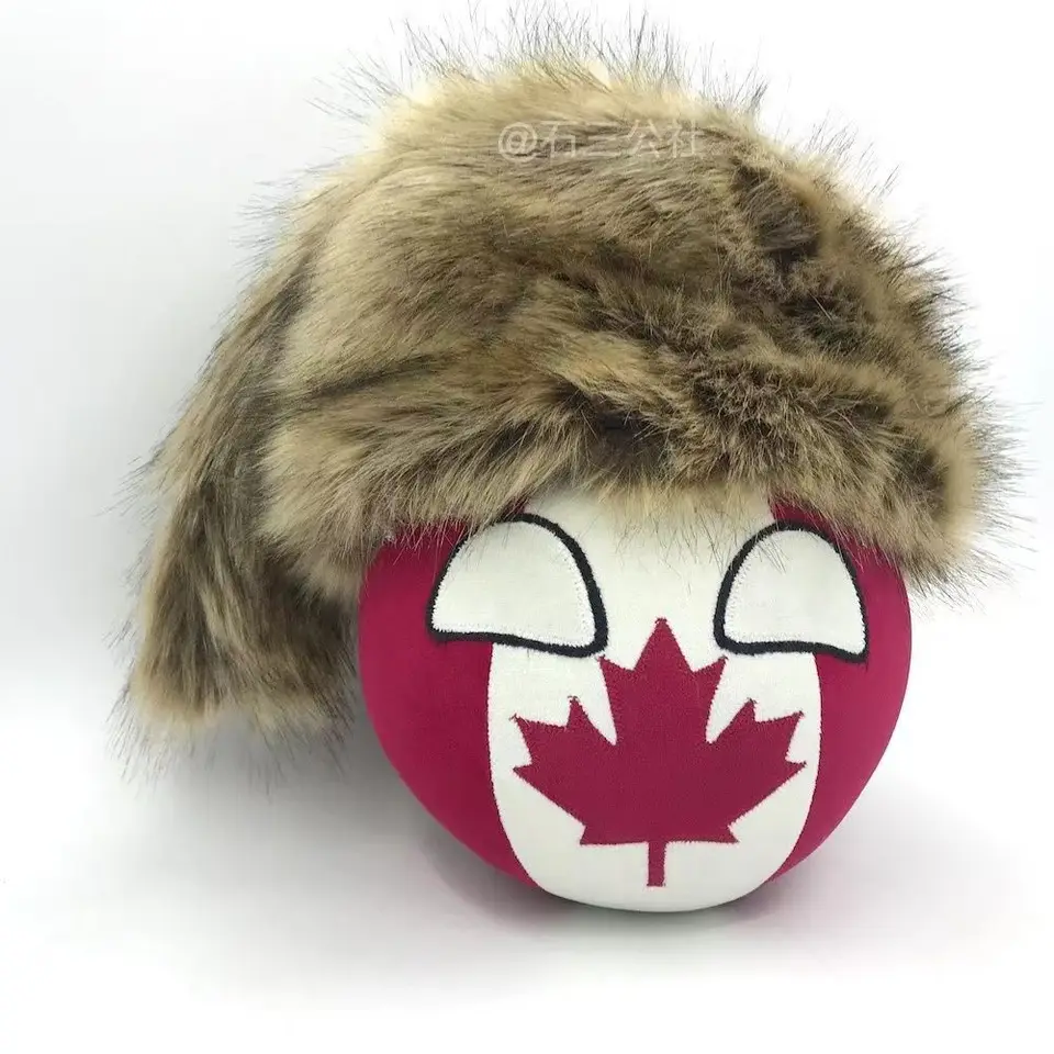 20 cm Kanada loptička a mývalové klobúky Countryballs Plyšy Cosplay ručne vyrobené darčeky na mieru