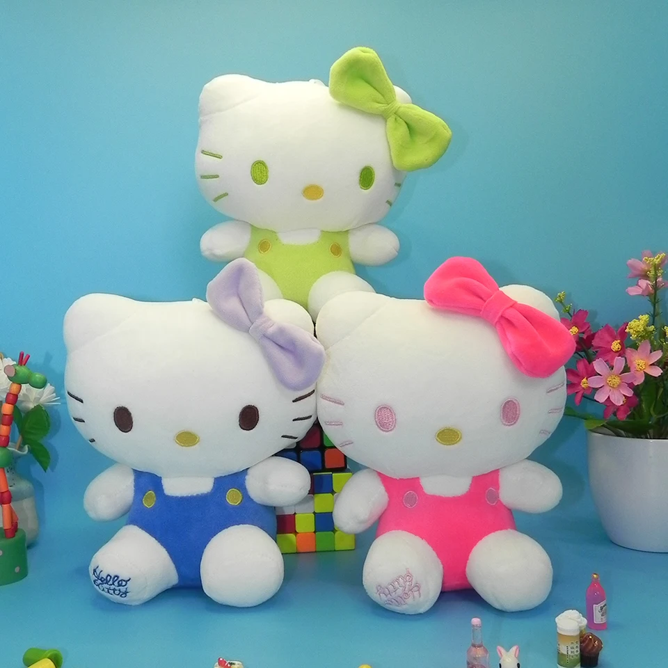 20 cm kawaii Sanrio Plys Doll Hračky roztomilé Hello Kitty Room Decor Plushies Hello Kitty plnené zvieracie hračky Ragdoll Domov Vianoce darčeky