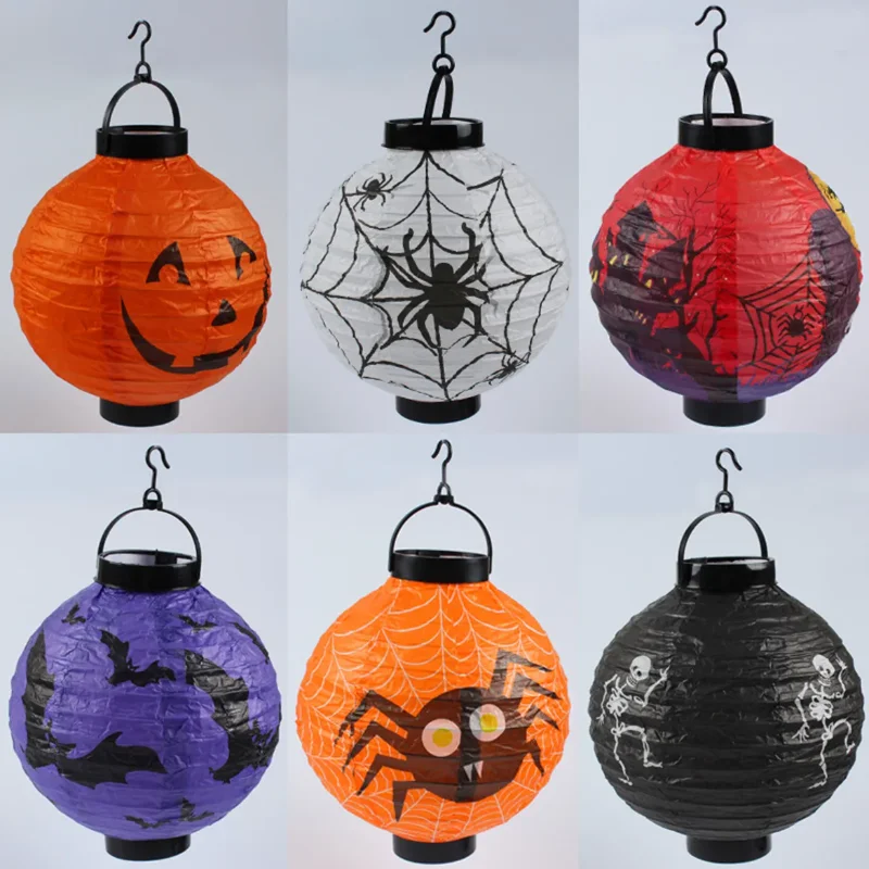 20 cm okrúhle halloween papier Lantern Halloween Party Decor Darge Craft DIY Lampon Hanging Lantern Ball Party Supplies