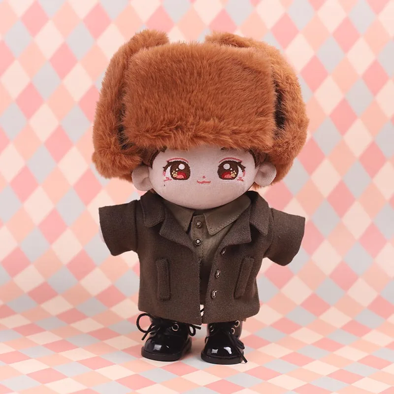 20 cm plyšové bábiky oblečenie Outfit Warm Caat Hat Pants Doll Adsess Mine Dieckej hry Darčekové hračky na sklade