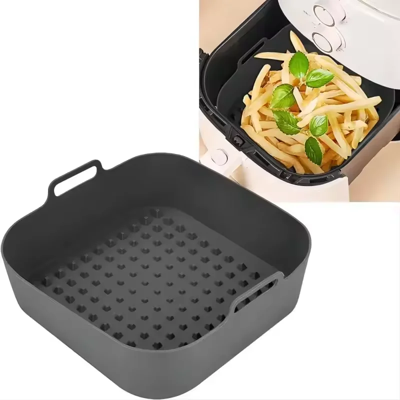 20 cm silikónový vzduch Frryer hrniec podnos na grilovanie BBQ Plate Airfryer pekáč na pečenie Form Food