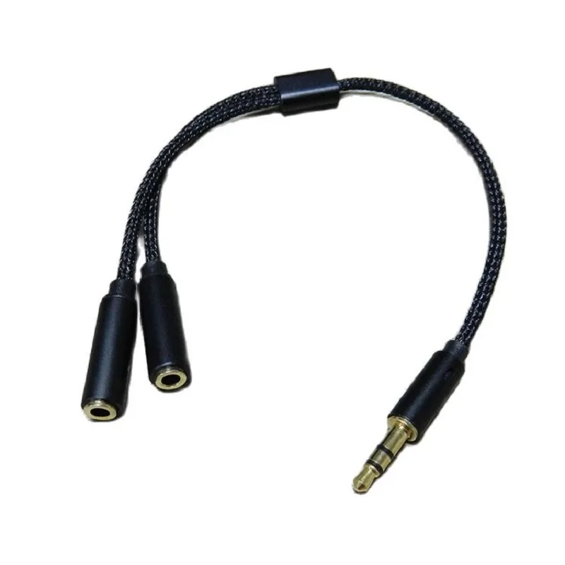 20 cm y splitter 3,5 mm stereofónny zvuk 1 samec až 2 ženský kábel pre slúchadlá mikrofón MP3 MP3 Plug Adapter Jeden bod dva konektor