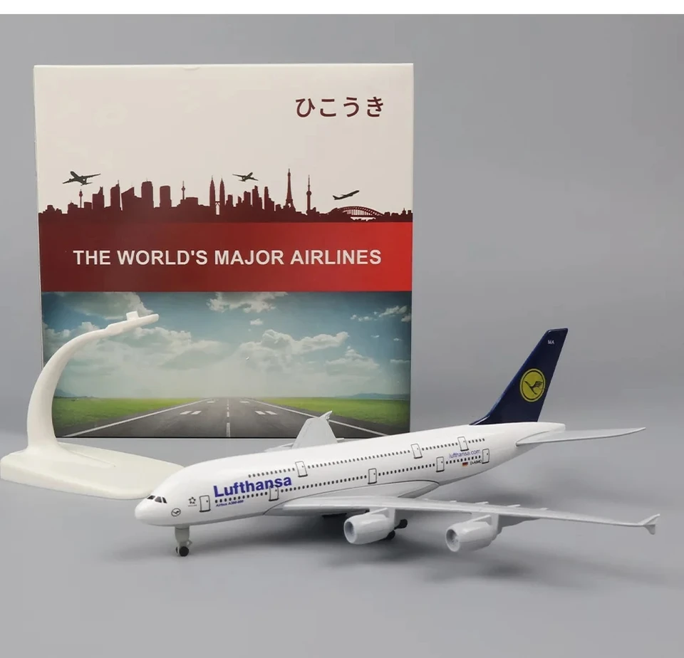 20 cm zliatinové kovové letecké diery Nemecko Air Lufthansa Model Airbus 380 A380 Airlines Airways Airways Model Model Model Model Darče