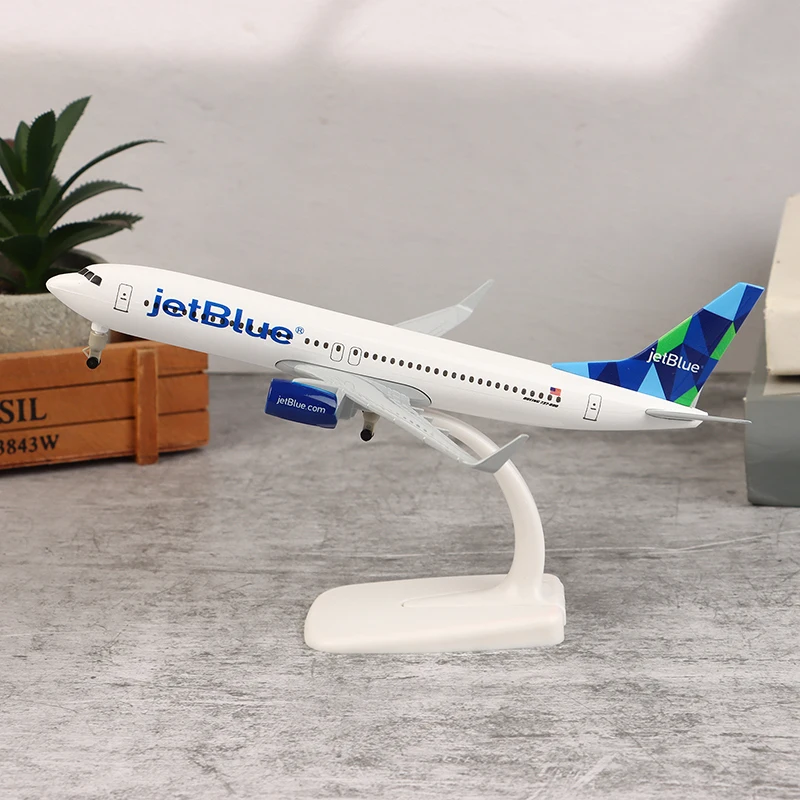 20 cm zliatiny kov USA Air Jet Blue JetBlue Airlines Boeing 737 B737 lietadlá lietadlá W podvozky prevodovky Airways Diecast Lietadlo model
