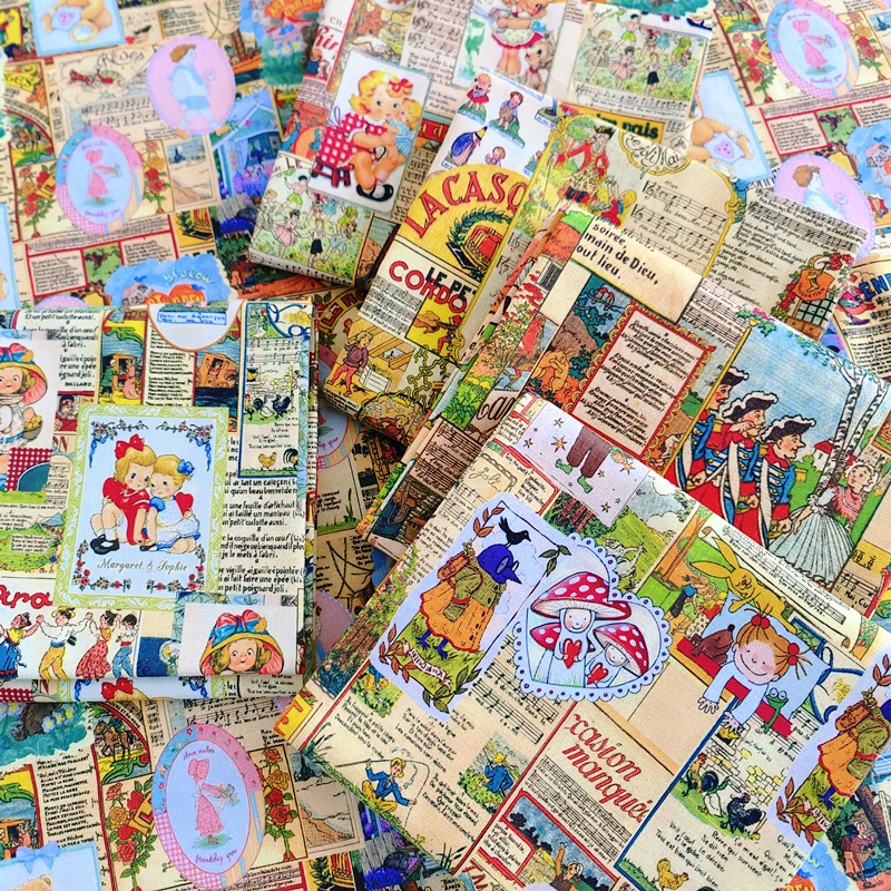20 gróf vintage britské kreslené noviny komiks Cotton Tkanina Deti dekorácie DIY ručný materiál pre pyžamy