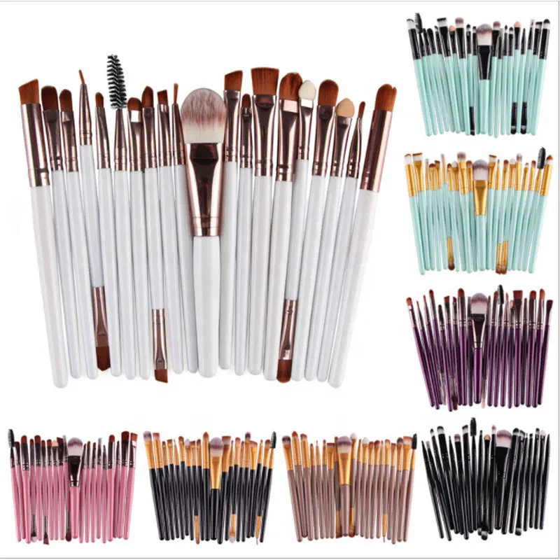 20 kefy na make -up set pre ženy kozmetické očné tiene lacné profesionálne kozmetické náradie s súprava ženská make -up eye tieň