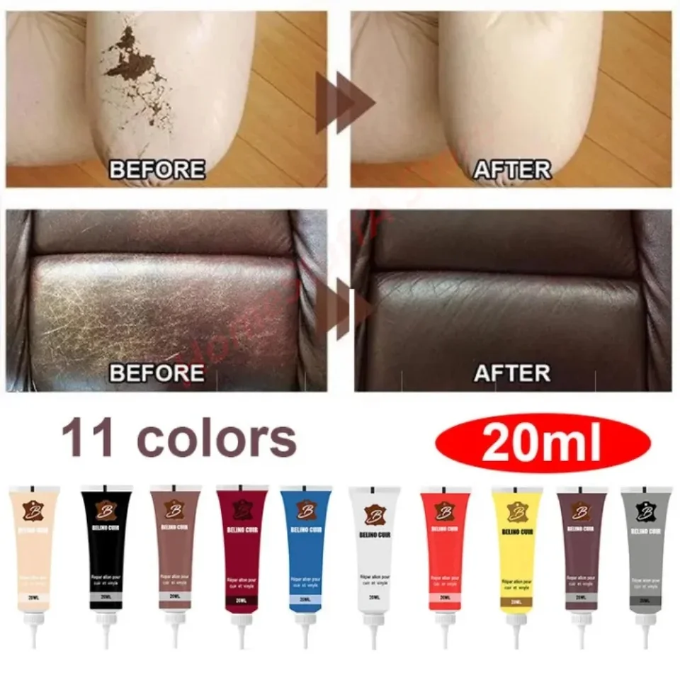 20 ml kožená oprava gél DIY PU kožená náplasť lepkavá pre autoseda