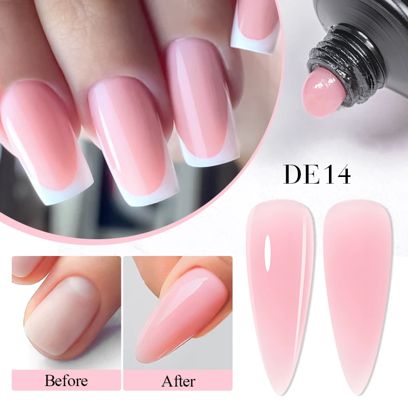 20 ml rýchleho predlžovacieho gélu pre nechty nahé ružové polostrúcne UV gél na nechty lak na nechty Art Acryl Crystal Prolong Gel Construct Gel