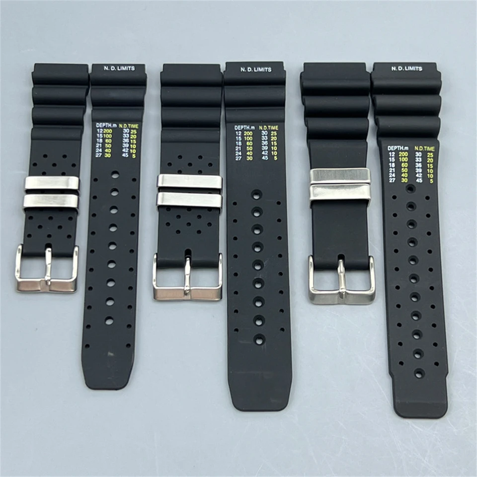 20 mm 22 mm 24 mm silikónový remienok pre pás Seiko Diver s oceľovým kruhovým remienkom náramok