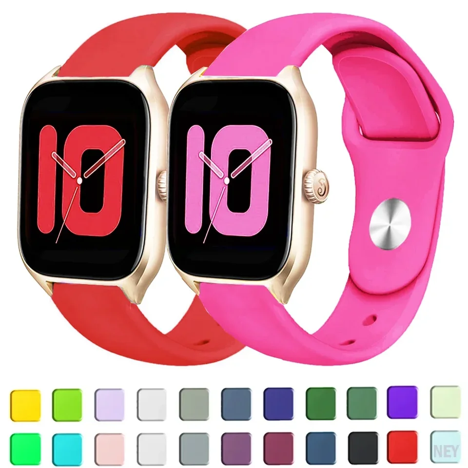 20 mm/22 mm hodinky pre AmazFit GTS 4/3/2E Mini GTR 4/3/Pro/2 42 mm 47 mm/gtr 2e Correa Silikone Sport Sport BRIP BIP BIP STRAP