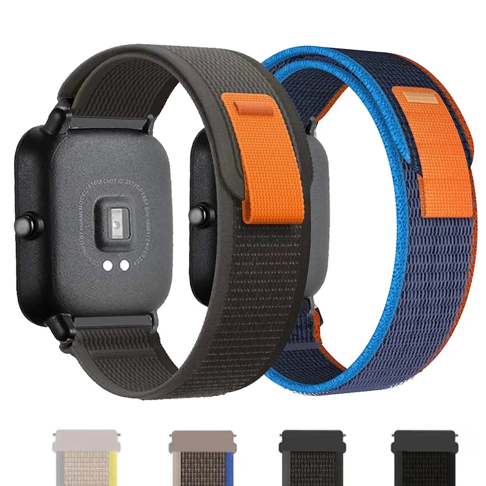 20 mm 22 mm hodinová skupina pre AmazFit Watch GTS 2/3/4/Mini Correa GTR 4/2/3/Pro/Stratos 2/47 mm Trail Loop Bracelet Amazfit BIP Strap