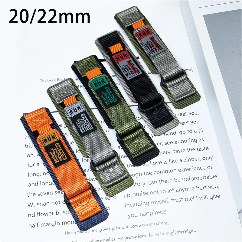 20 mm 22 mm nylonový remienok pre Samsung Galaxy Watch 7 6 4 5 Pro Active 2 44 mm 40 mm koreňový náramok pre Huawei GT 4 3 2 pás