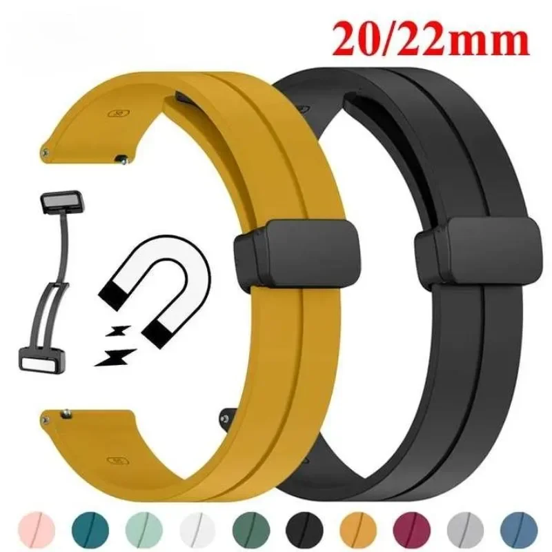 20 mm 22 mm popruh pre Samsung Galaxy Watch 4/5/5Pro Sport Silikone Magnetic Band Band pre AmazFit GTS 2 3 4 4 Mini GTR 2 2E GT2E