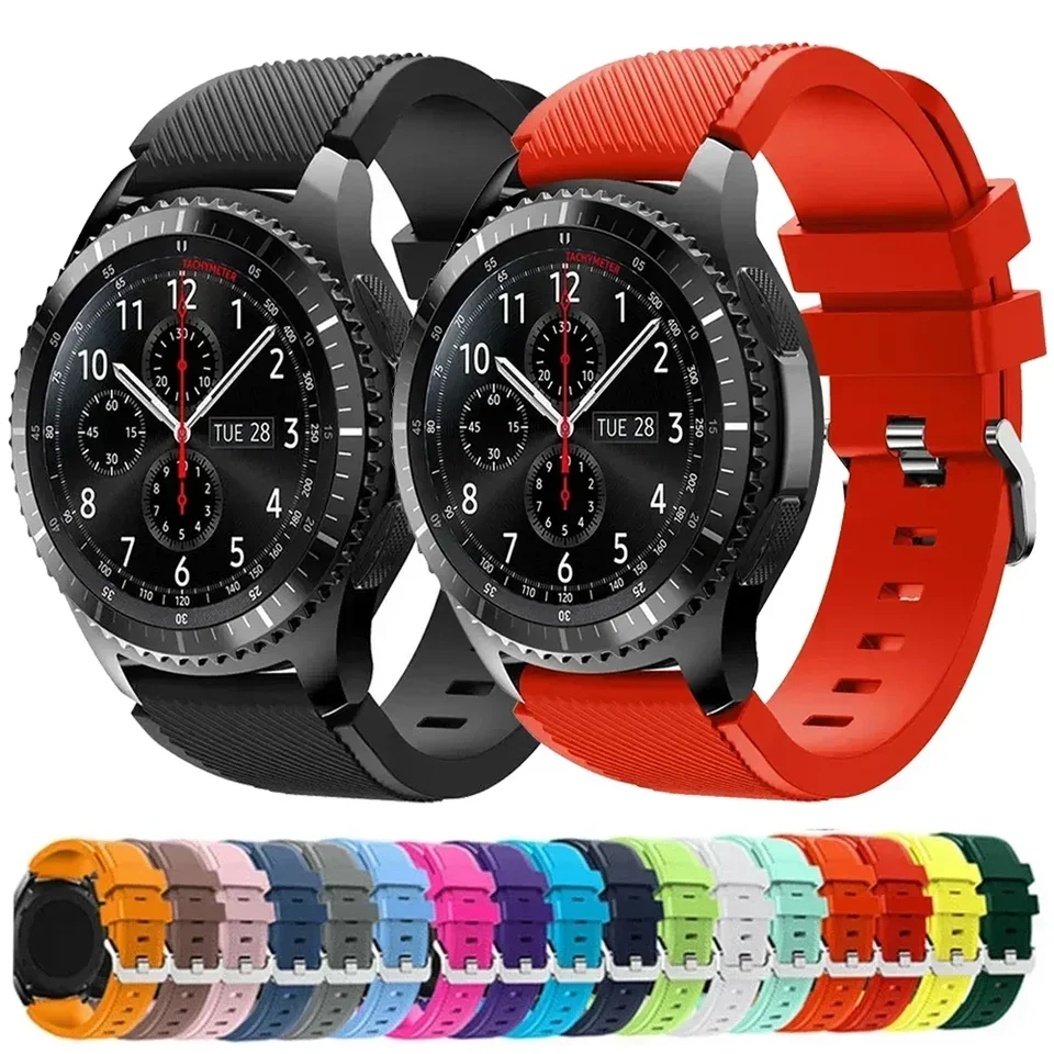 20 mm 22 mm pás pre Samsung Galaxy Watch 5/6/4/46 mm/Active 2/Gear S3 Frontier/Sport Silikone Náramok Huawei GT 4/3/2/2E Strap