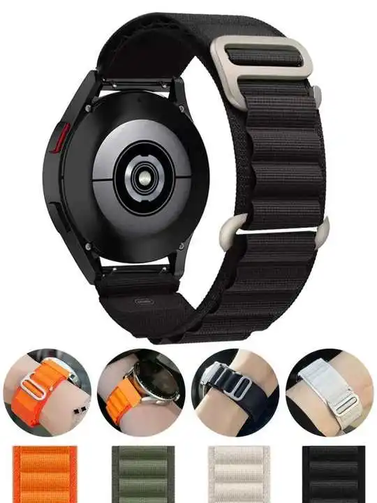 20 mm 22 mm pás pre Samsung Galaxy Watch 6/4/5/Pro/Classic 45 mm 44 mm nylon nylon Alpine Loop náramok Correa Huawei GT 2 2E 3 remienok