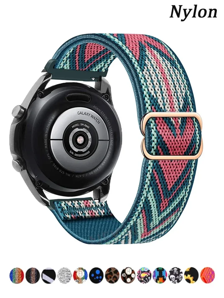 20 mm/22 mm pásmo pre AmazFit GTS 4/2/2E/3/GTS2 MINI/GTR/4/3/PRO/GTR2/42MM/Stratos Nylon Elastic Watch Náramok Amazfit BIP STRAP