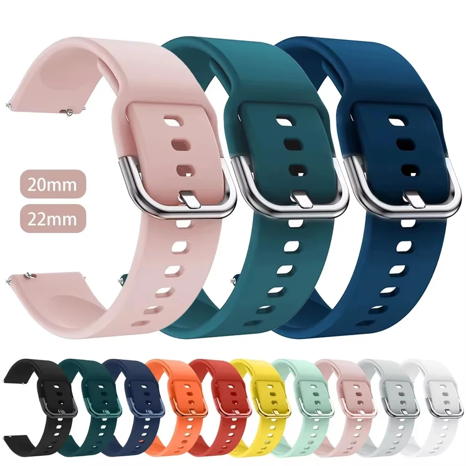 20 mm 22 mm remienok pre Samsung Galaxy Watch765 44 mm/40 mm 5 Pro Active 2 Gear S3 Silikónový náramok Correa Huawei Watch GT2/3/2E Band