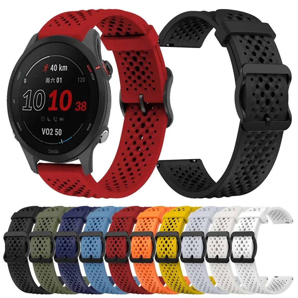 20 mm 22 mm Silikónové hodinky pre Garmin Forerunner 55 745 965 265 255 Hudba/vivoaktívne 3 4 5/Venu 2 3/Active Bracelet Correa