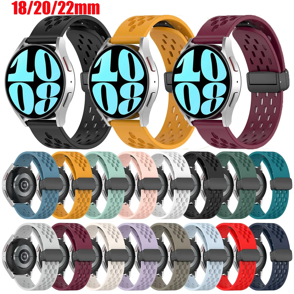 20 mm 22 mm silikónový remienok pre garmin vivo aaktive 3 4 Sledujte Venu 2 2s Sq Forerunner 158/55/245 645 265 255 Magnetic Buckle Band