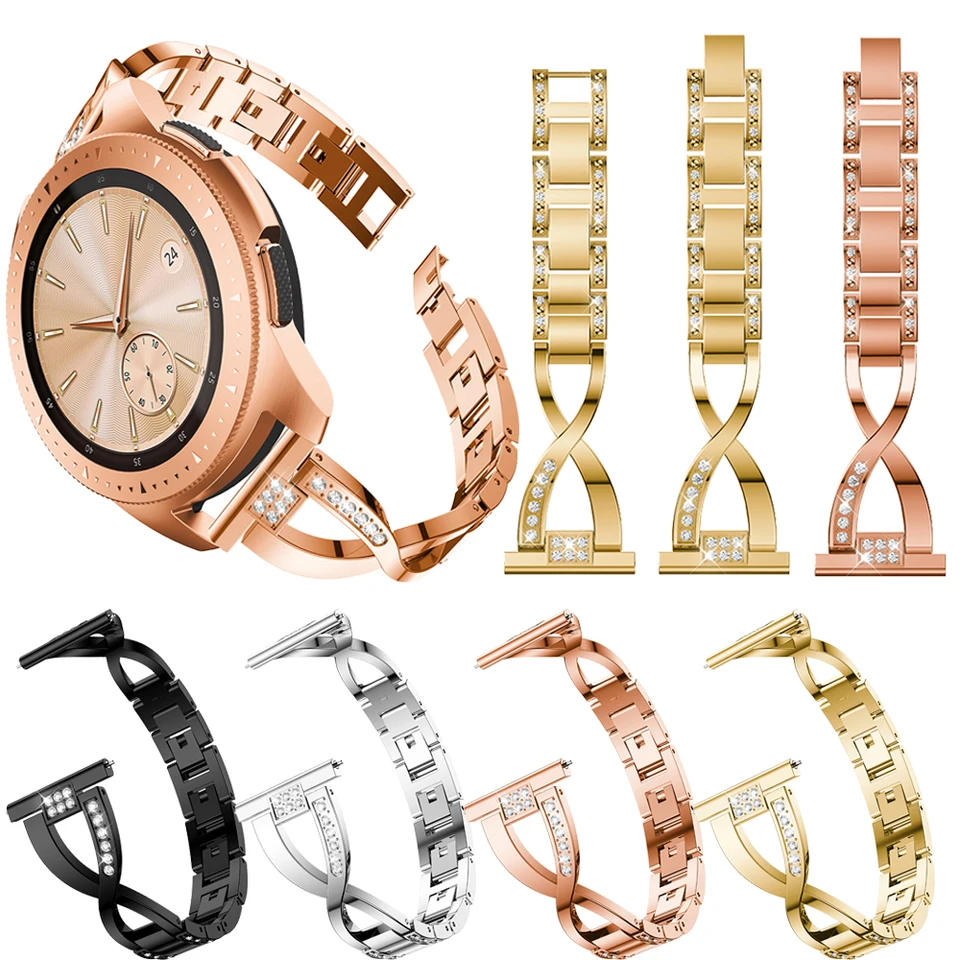 20 mm hodinové popruhy pre Samsung Galaxy Watch 3 41 mm kamienok z nehrdzavejúcej ocele pre Samsung Galaxy Watch 42mm Gear S2 náramok