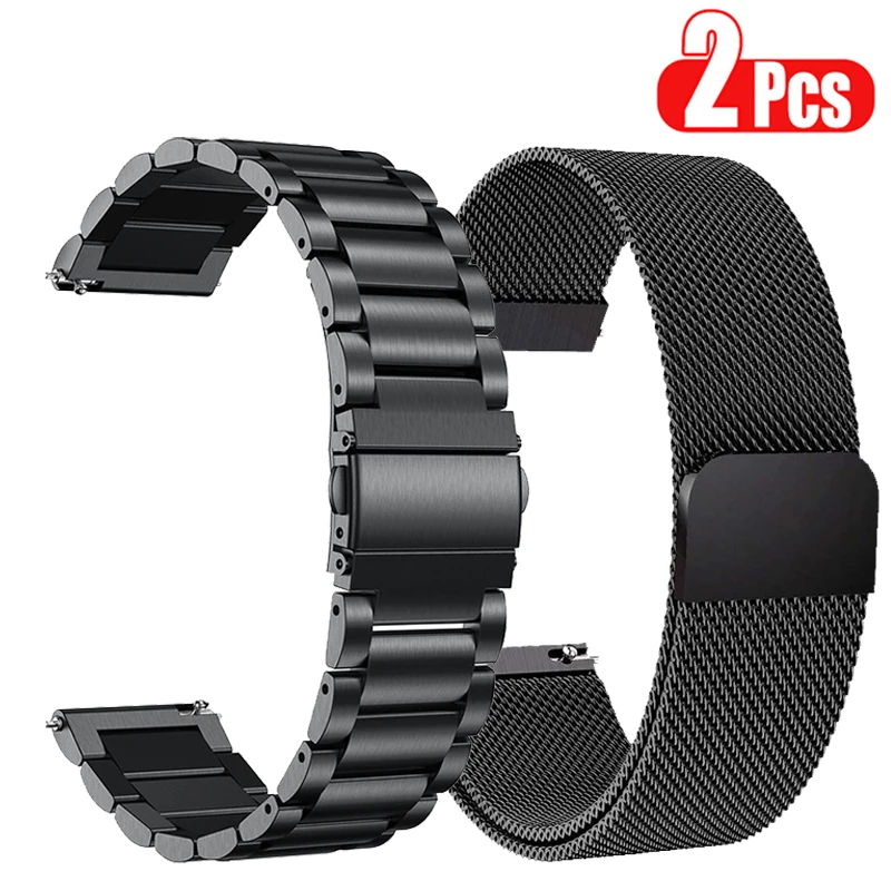 20 mm kovový remienok pre AmazFit BIP 3/3 Pro Smart Watch Band Magnetic Loop pre AmazFit GTS 3 2 2e Mini náramky