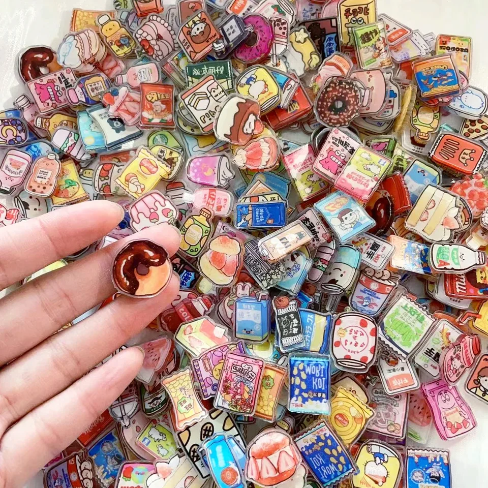 20 mm mini akrylové kúzlo maslové koláč Puding Syr Donut Tiramisu Drink Miniatúra pre vlásenky Clips
