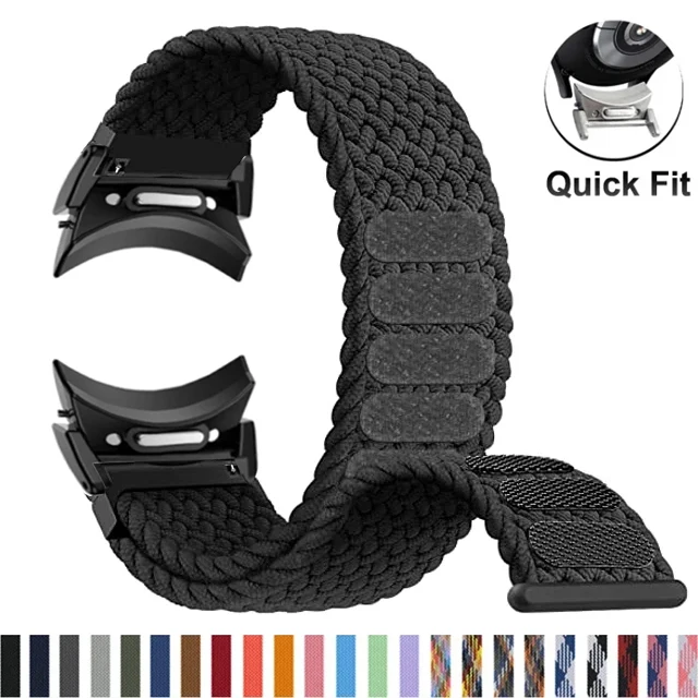 20 mm No Gaps Band pre Samsung Galaxy Watch 6 4 Classic 5 Pro 47 mm 43 mm nylonový náramok Correa Galaxy Watch 5 6 Strap 44 mm 40 mm