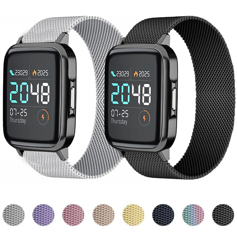 20 mm remienok na magnetickú slučku pre Haylou LS02 LS01 Smart Watch Band Kovový náramok pre AmazFit Bip Lite Su gts 2 mini popruhy korea korea