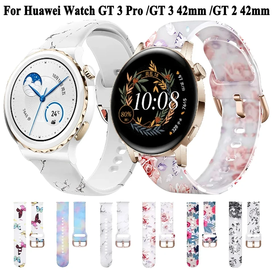 20 mm Silikone Smart Watch Band popruh pre Huawei Watch GT3 GT2 42 mm GT3 PRO 43 mm GT 3 2 HOLO ES Náramok náramku Výmena náramkov