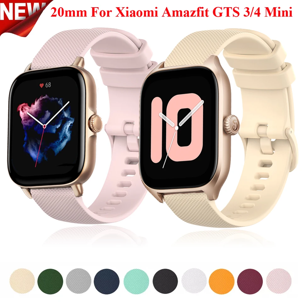 20 mm Silikone Watchband Rage for Xiaomi AmazFit GTS 2/3/4/GTS2 MINI 2E 42 mm inteligentné hodinky náramky Náramky Correa Correa