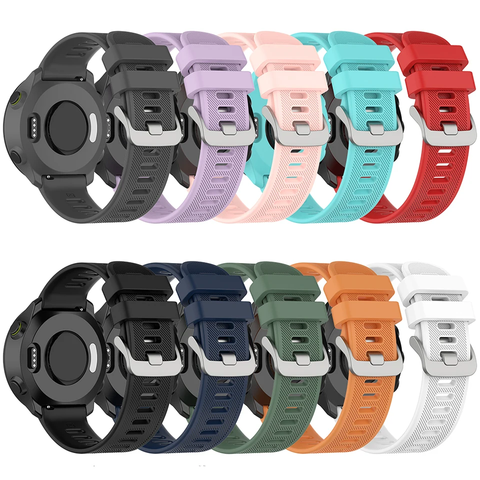 20 mm silikónový remienok pre Garmin Forerunner 55 158 245 645 Smart Watch Band pre Garmin VivoActive 5 Venu 2 Plus